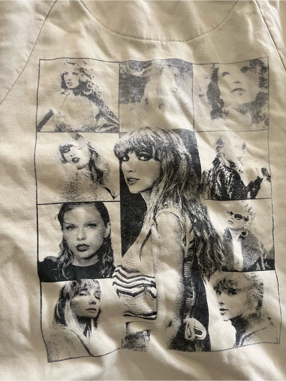 Taylor Swift Cream Pullover Hoodie with Black Logo Large - Picture 2 of 8